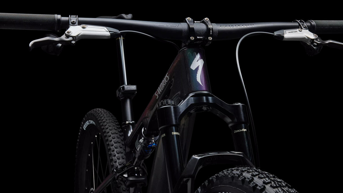 S-Works Epic 8 EVO - SRAM XX SL AXS, RockShox Ultimate (2026) — Gloss Carbon / Green to Purple Viavi Fade / Brushed Liquid Metal — detail 120