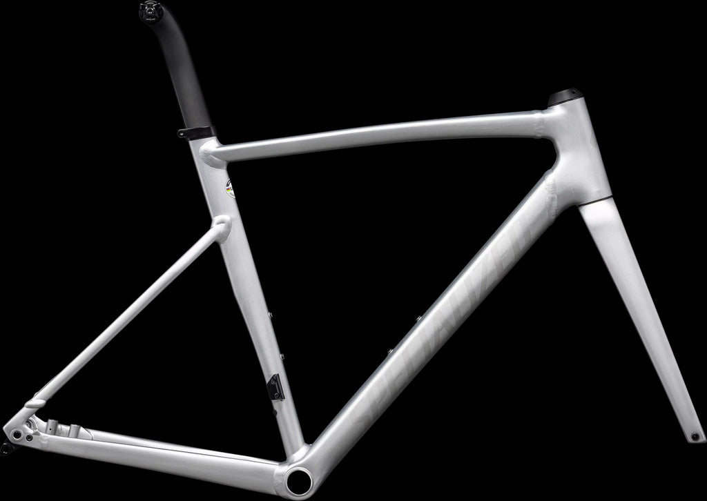 Allez Sprint Frameset - D'Aluisio Smartweld Alloy (2024) — Satin Fog Tint Brush / Black Pearl — side view