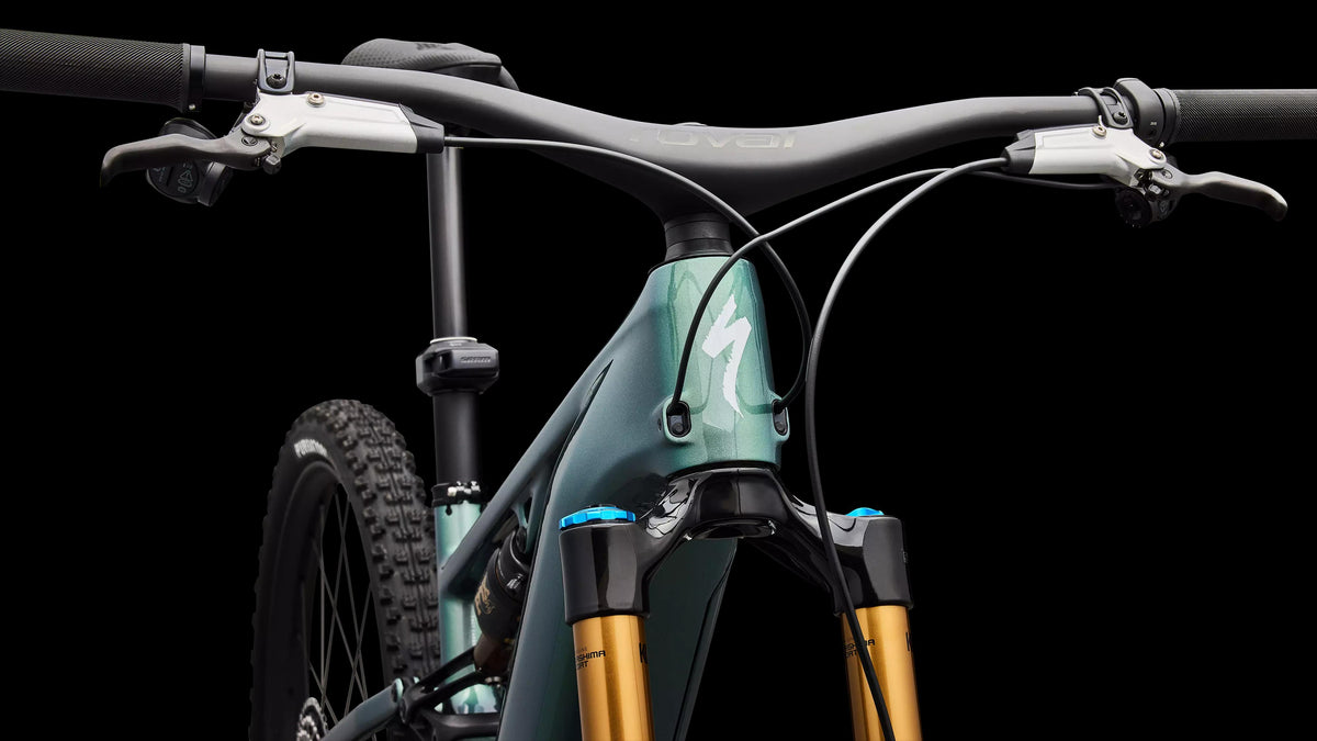 S-Works Turbo Levo R (2026) — Gloss Premium Fjord Metallic / White — detail 140