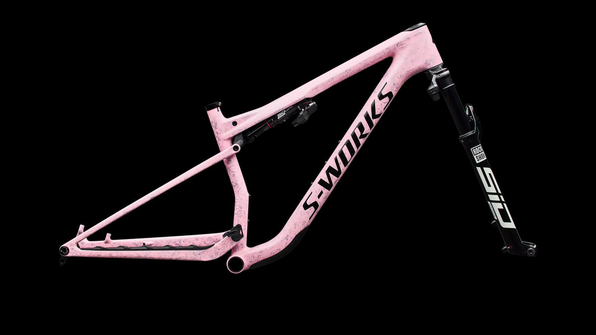 S-Works Epic 9 Frameset (2027) — Gloss Amethyst Frost Multi Color Dry Impasto/ Black — side view