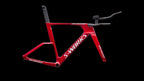 S-Works Shiv TT Disc Module - FACT 11r Carbon (2027) — Gloss Ruby Metallic / White Silver Metallic — side view