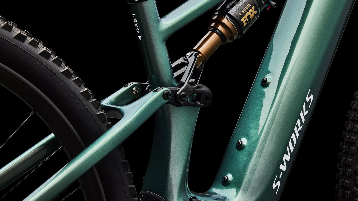 S-Works Turbo Levo R (2026) — Gloss Premium Fjord Metallic / White — detail 170