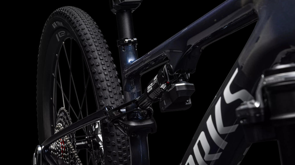 S-Works Epic 8 - SRAM XX SL AXS, RockShox Ultimate Flight Attendant (2026) — Gloss Cyan Blue Pearl / Metallic White Silver — detail 130