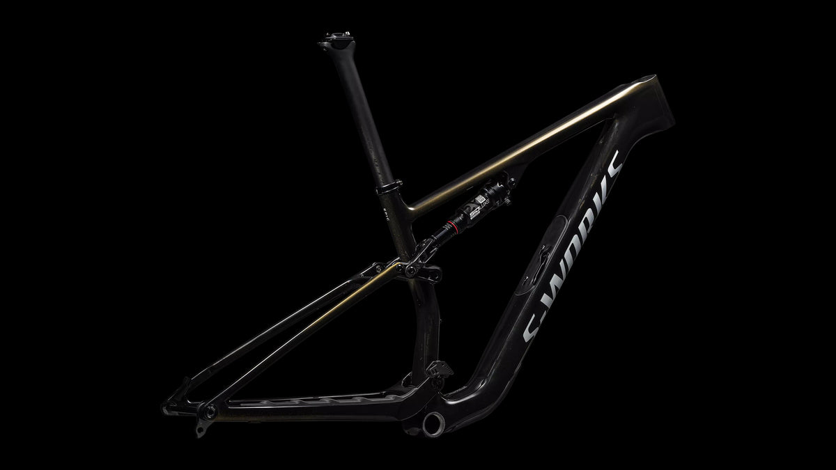 S-Works Epic 8 Frameset - SRAM RockShox SIDLuxe Ultimate (2026) — Gloss Carbon Gold Pearl / Metallic White Silver — detail 60
