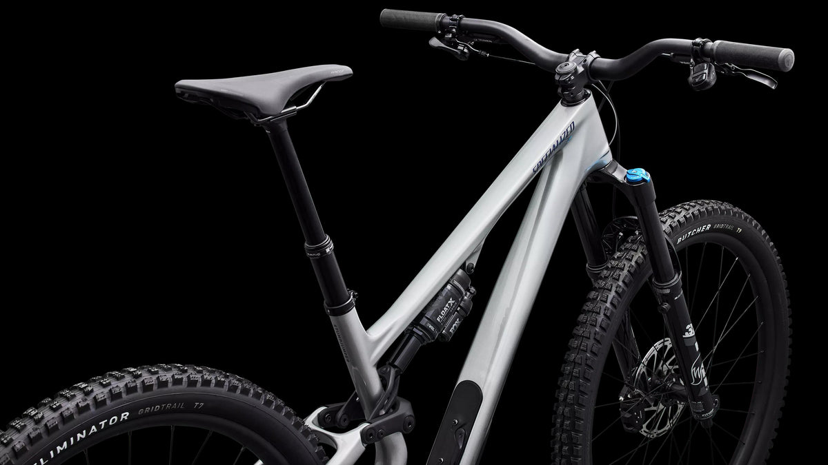 Stumpjumper 15 EVO Comp - SRAM S-1000 AXS, FOX Rhythm (2026) — Gloss Shadow Silver / Majesty Blue Metallic — detail 40