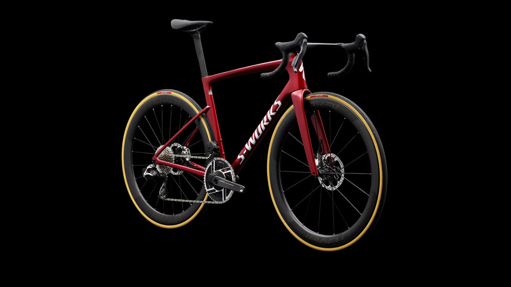 S-Works Tarmac SL9 - SRAM RED AXS (2027) — Gloss Ruby Metallic / White Silver Metallic — detail 80
