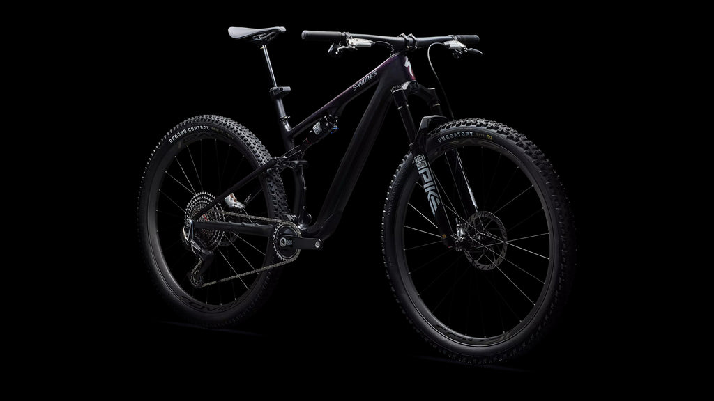 S-Works Epic 8 EVO - SRAM XX SL AXS, RockShox Ultimate (2026) — Gloss Carbon / Green to Purple Viavi Fade / Brushed Liquid Metal — detail 90