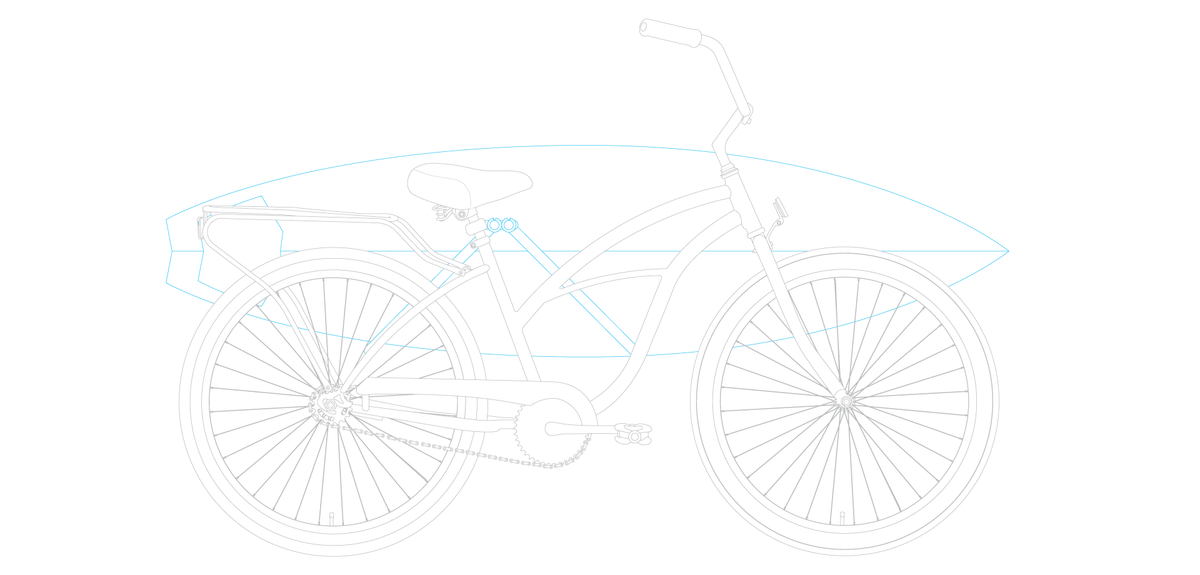 sixthreezero Around the Block Women's 24" 21 Speed Beach Cruiser Bicycle with Rear Rack — product view 99
