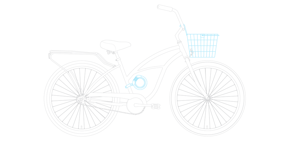 sixthreezero Around the Block Women's 24" Seven Speed Beach Cruiser Bicycle with Rear Rack — product view 101