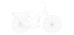 sixthreezero Around the Block Women's 24" 21 Speed Beach Cruiser Bicycle with Rear Rack — product view 105