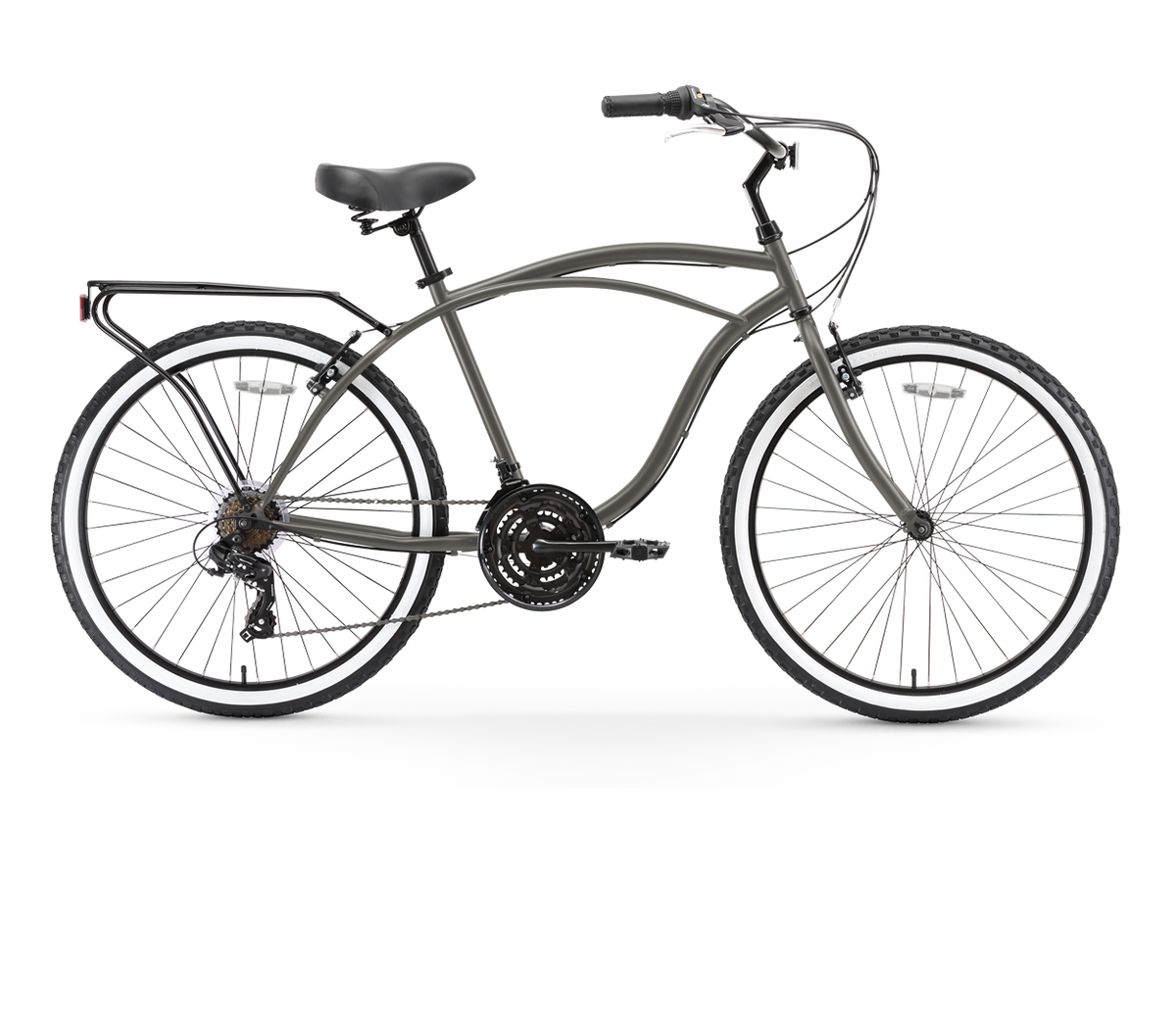 sixthreezero Around the Block Men's 26" 21 Speed Cruiser Bicycle — product view 3