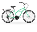 sixthreezero Around the Block Women's 24" 21 Speed Beach Cruiser Bicycle with Rear Rack — product view 1