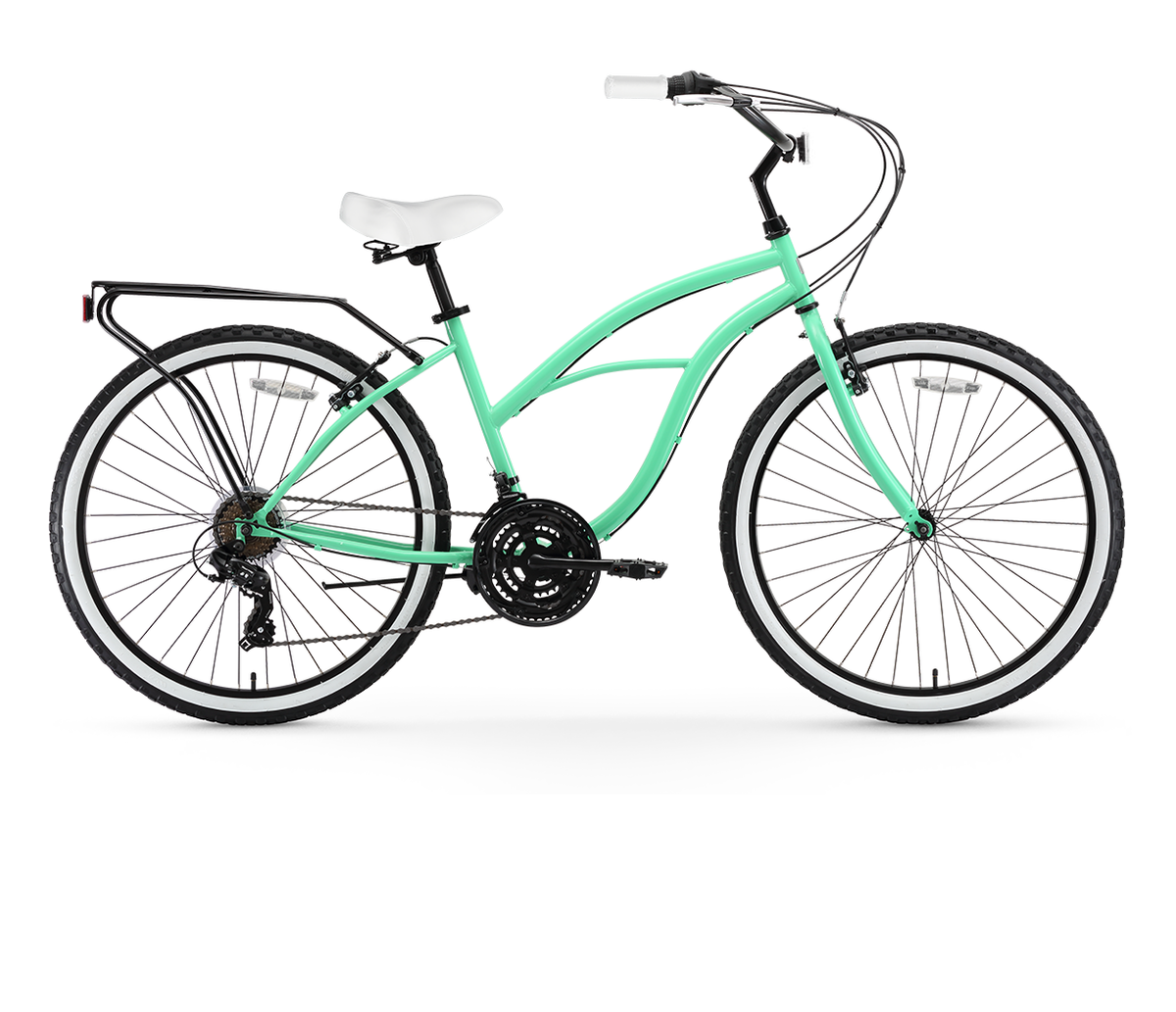 sixthreezero Around the Block Women's 26" 21 Speed Cruiser Bicycle — product view 3