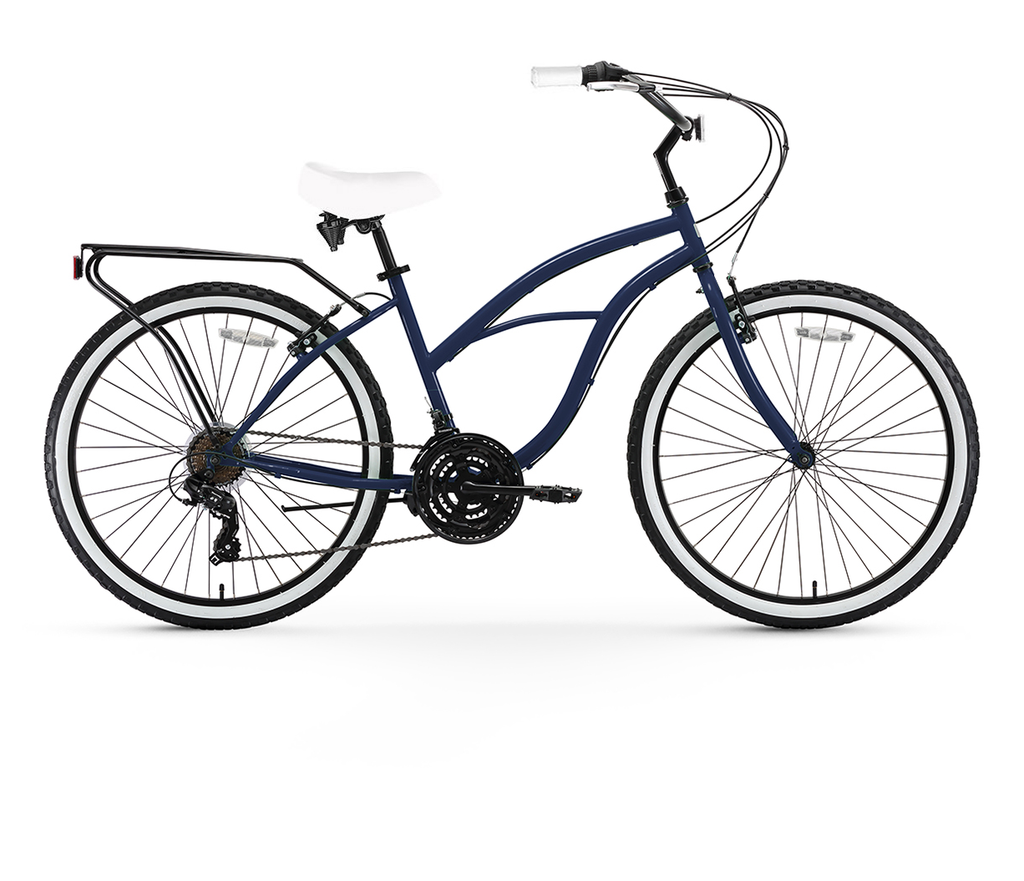 sixthreezero Around the Block Women's 26" 21 Speed Cruiser Bicycle — product view 90