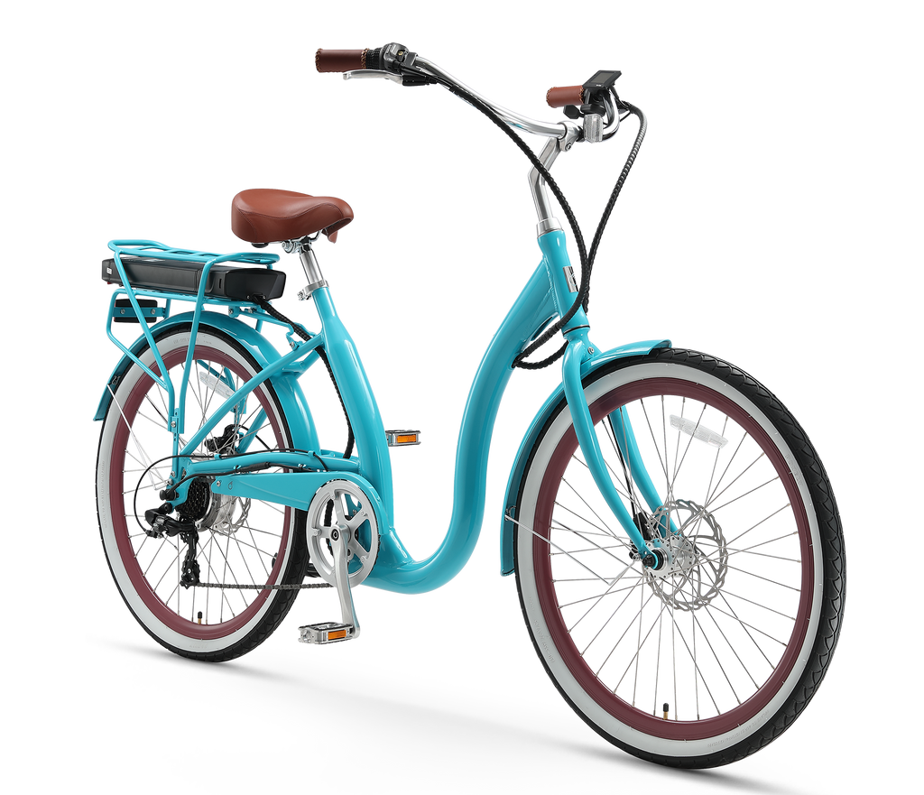 sixthreezero Simple Step-Thru 7-Speed 500W Electric Bicycle — product view 4