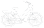 sixthreezero EVRYjourney Women's 24" 7 Speed Step-Through Touring Hybrid Bicycle — product view 16