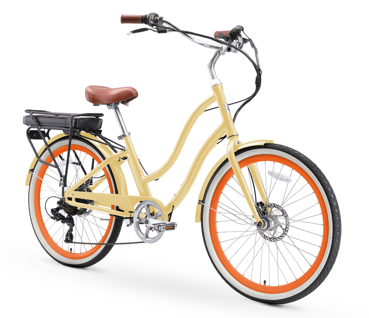 sixthreezero EVRYjourney Women's 26" 500W 7 Speed Electric Hybrid Bicycle — product view 16