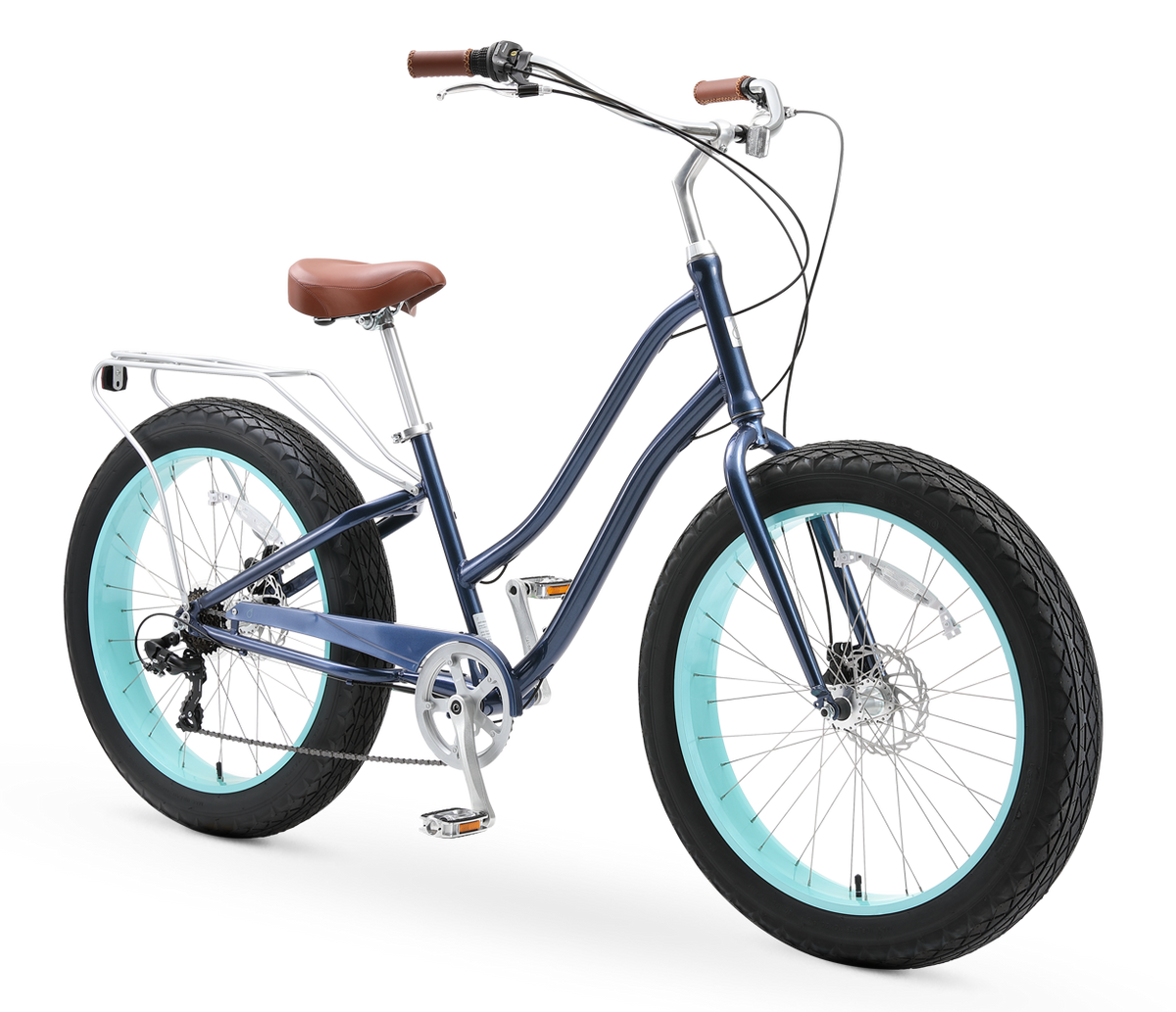 sixthreezero EVRYjourney Women's 26" FAT Tire 7-Speed Step-Through Touring Hybrid Bicycle — product view 2