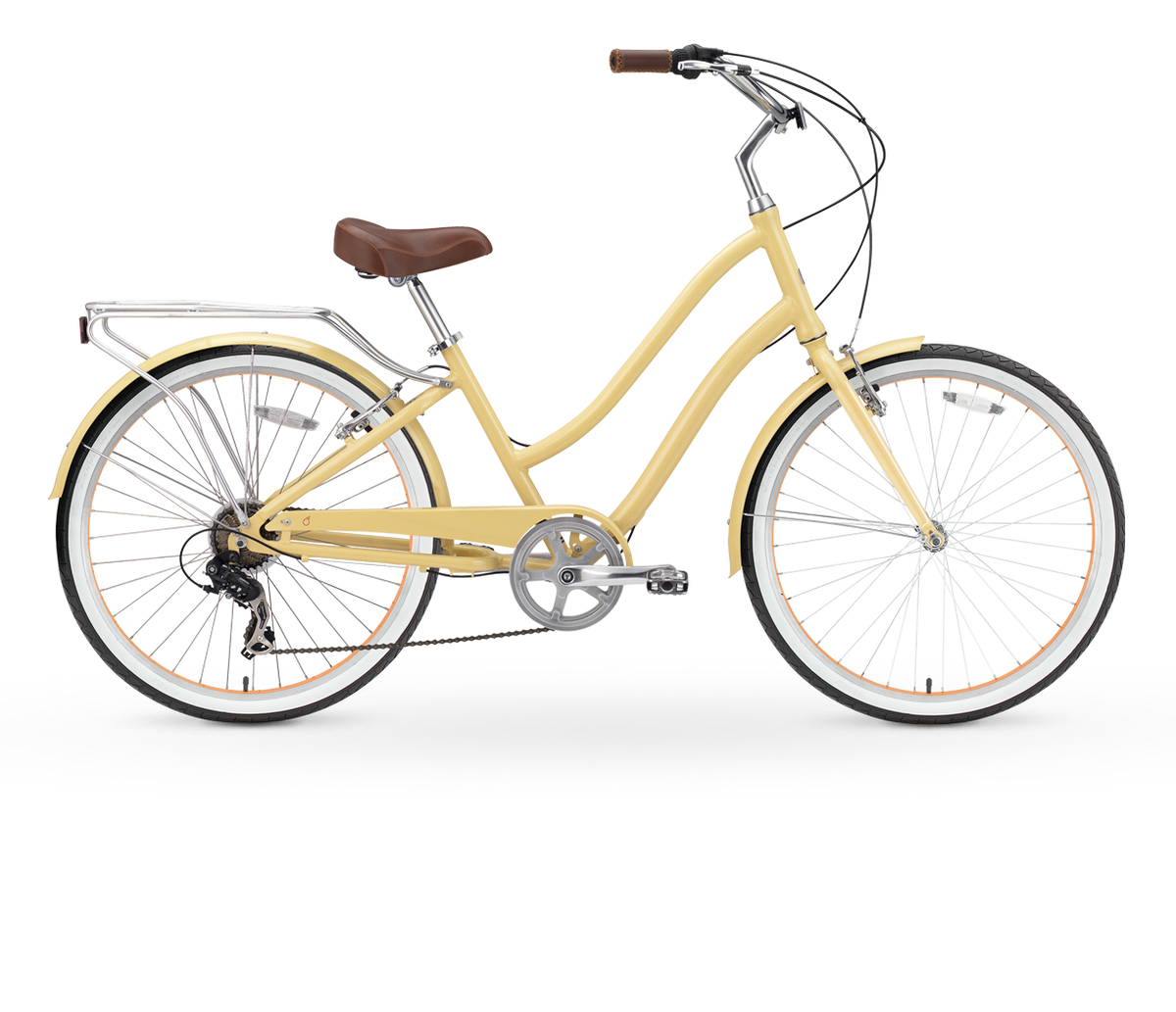 sixthreezero EVRYjourney Women's 26" 7 Speed Steel Step-Through Touring Hybrid Bicycle — product view 235