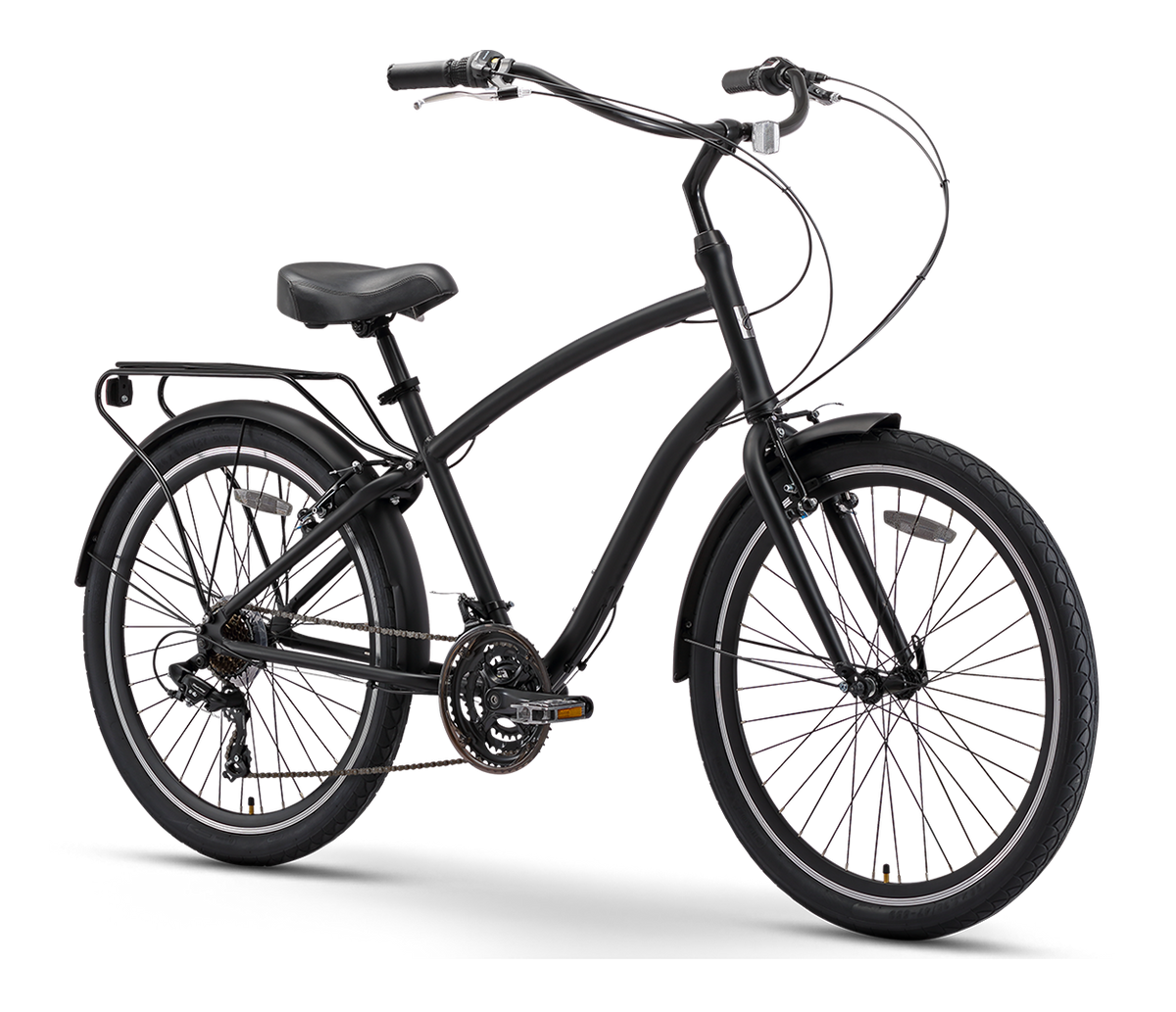 sixthreezero EVRYjourney Men's 26" 21 Speed Steel Sport Hybrid Cruiser Bicycle — product view 2