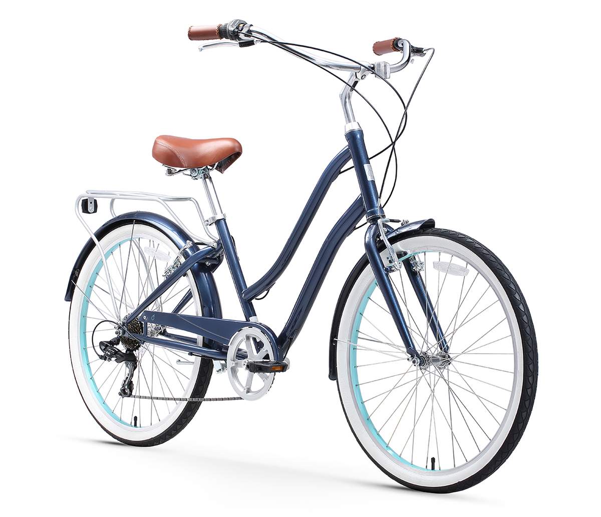 sixthreezero EVRYjourney Women's 26" 7 Speed Steel Step-Through Touring Hybrid Bicycle — product view 2