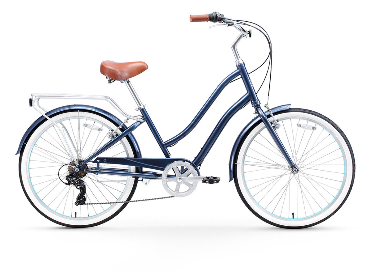 sixthreezero EVRYjourney Women's 26" 7 Speed Steel Step-Through Touring Hybrid Bicycle — product view 1