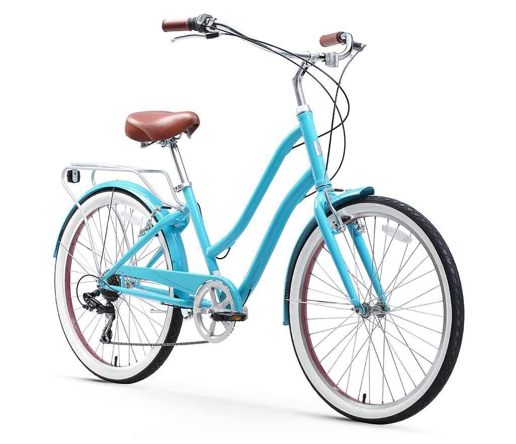 sixthreezero EVRYjourney Women's 26" 7 Speed Steel Step-Through Touring Hybrid Bicycle — product view 4