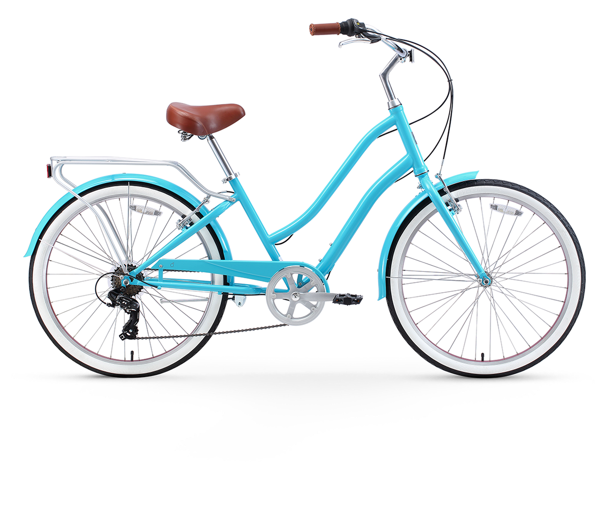 sixthreezero EVRYjourney Women's 26" 7 Speed Steel Step-Through Touring Hybrid Bicycle — product view 3