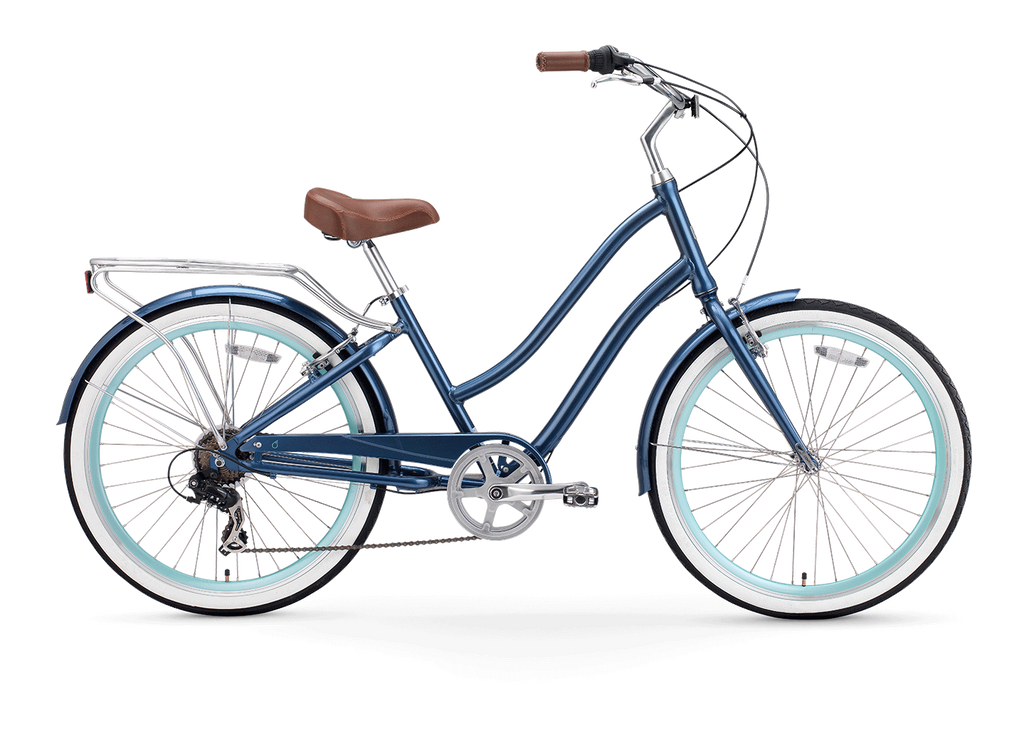 sixthreezero EVRYjourney Women's 24" 7 Speed Step-Through Touring Hybrid Bicycle — product view 1
