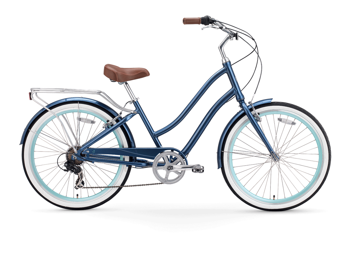 sixthreezero EVRYjourney Women's 24" 7 Speed Step-Through Touring Hybrid Bicycle — product view 1
