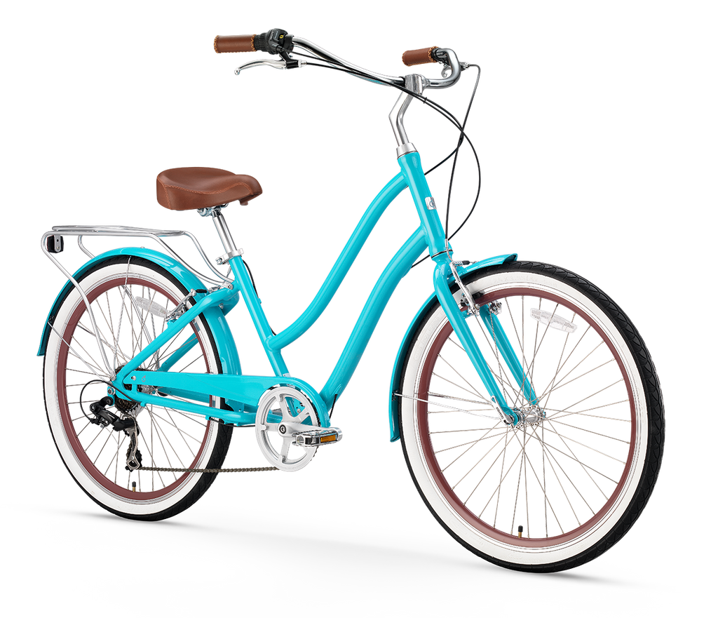 sixthreezero EVRYjourney Women's 24" 7 Speed Step-Through Touring Hybrid Bicycle — product view 4