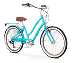 sixthreezero EVRYjourney Women's 24" 7 Speed Step-Through Touring Hybrid Bicycle — product view 4