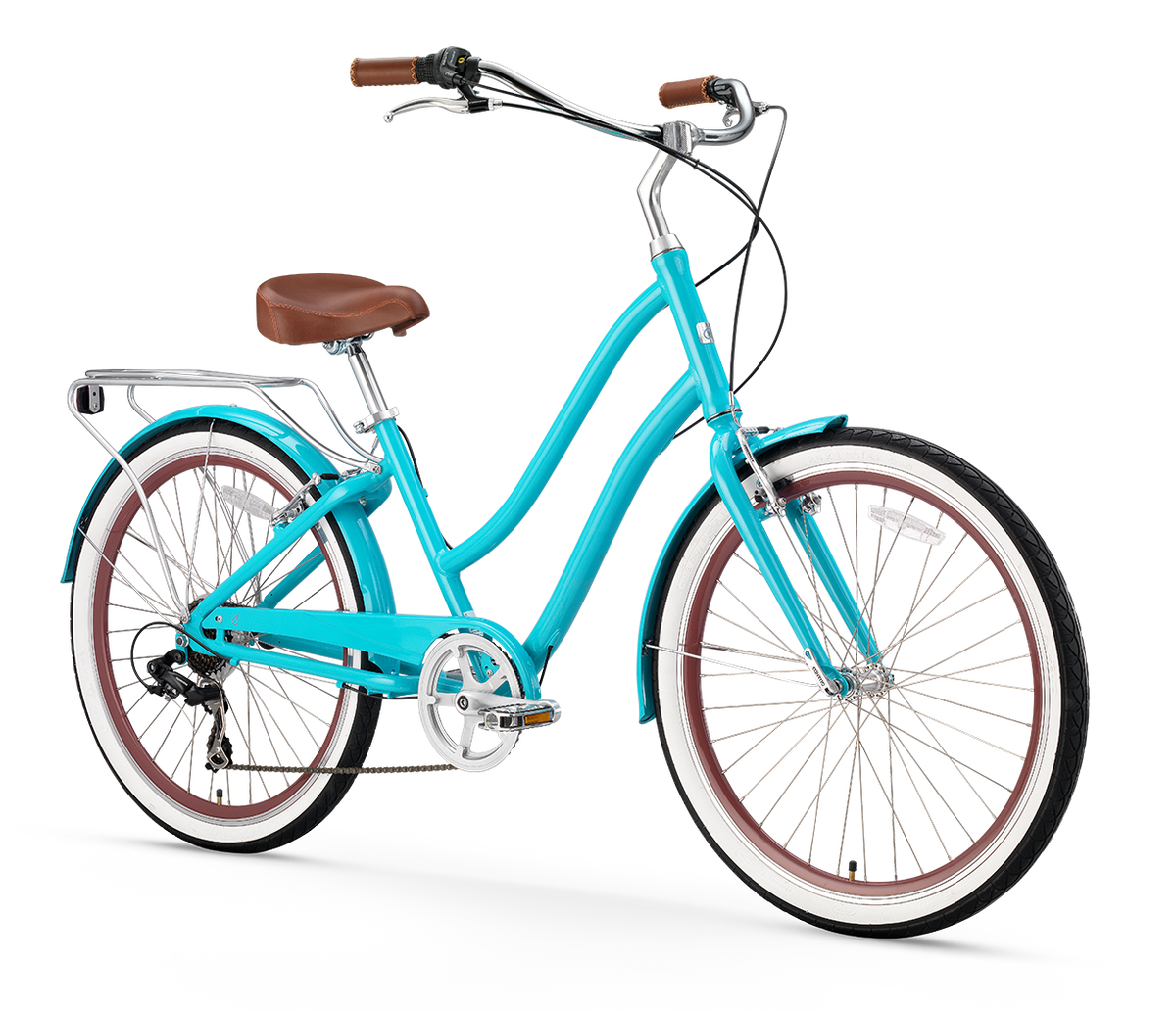 sixthreezero EVRYjourney Women's 24" 7 Speed Step-Through Touring Hybrid Bicycle — product view 4