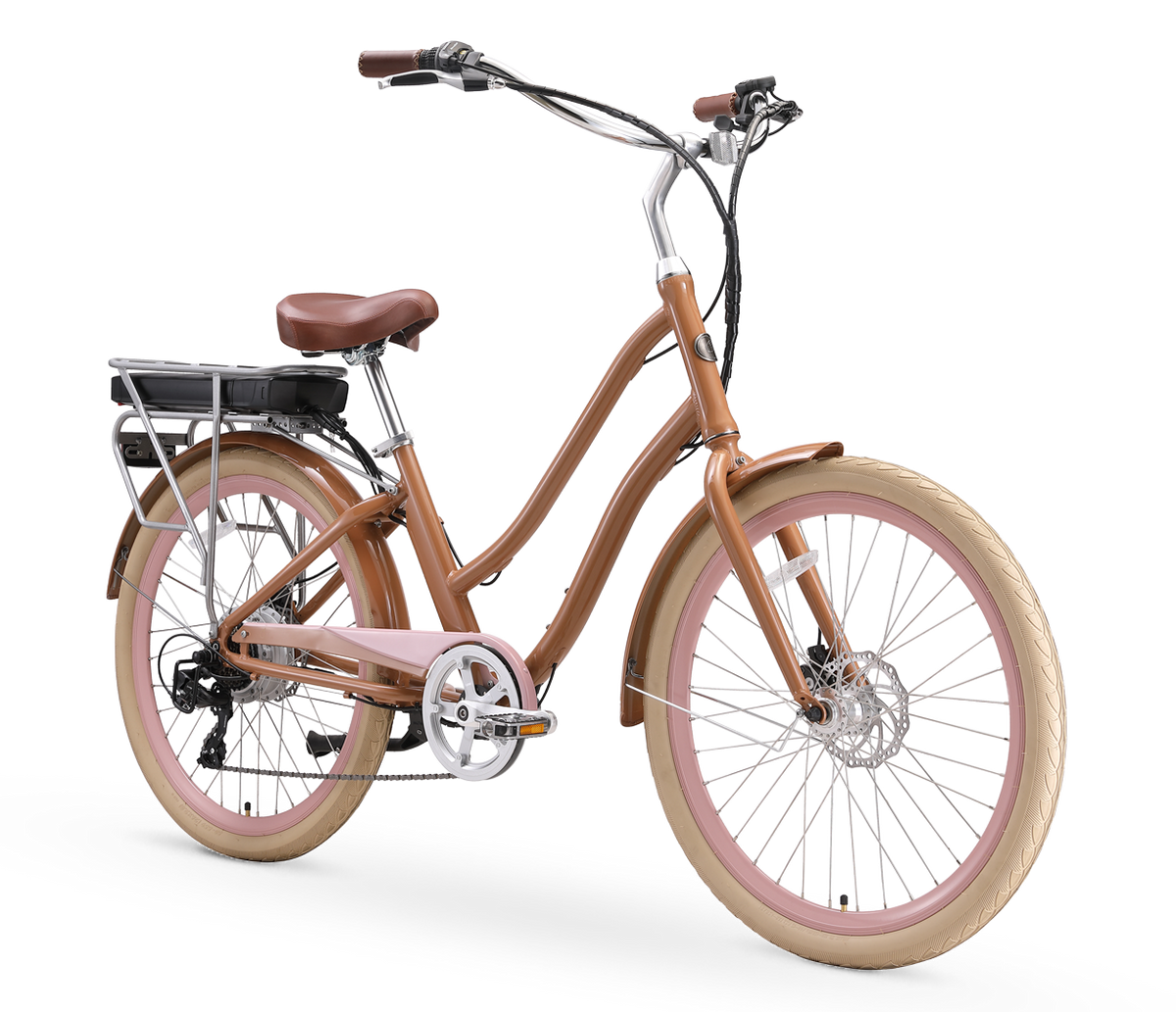 sixthreezero EVRYjourney Women's NEW 26" 500W 7-Speed Step-Through Touring Hybrid Bicycle, — product view 2