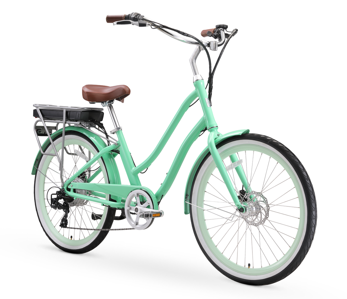 sixthreezero EVRYjourney Women's 26" 500W 7 Speed Electric Hybrid Bicycle — product view 67