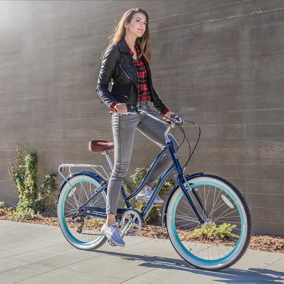 sixthreezero EVRYjourney Women's 24" 7 Speed Step-Through Touring Hybrid Bicycle — product view 20