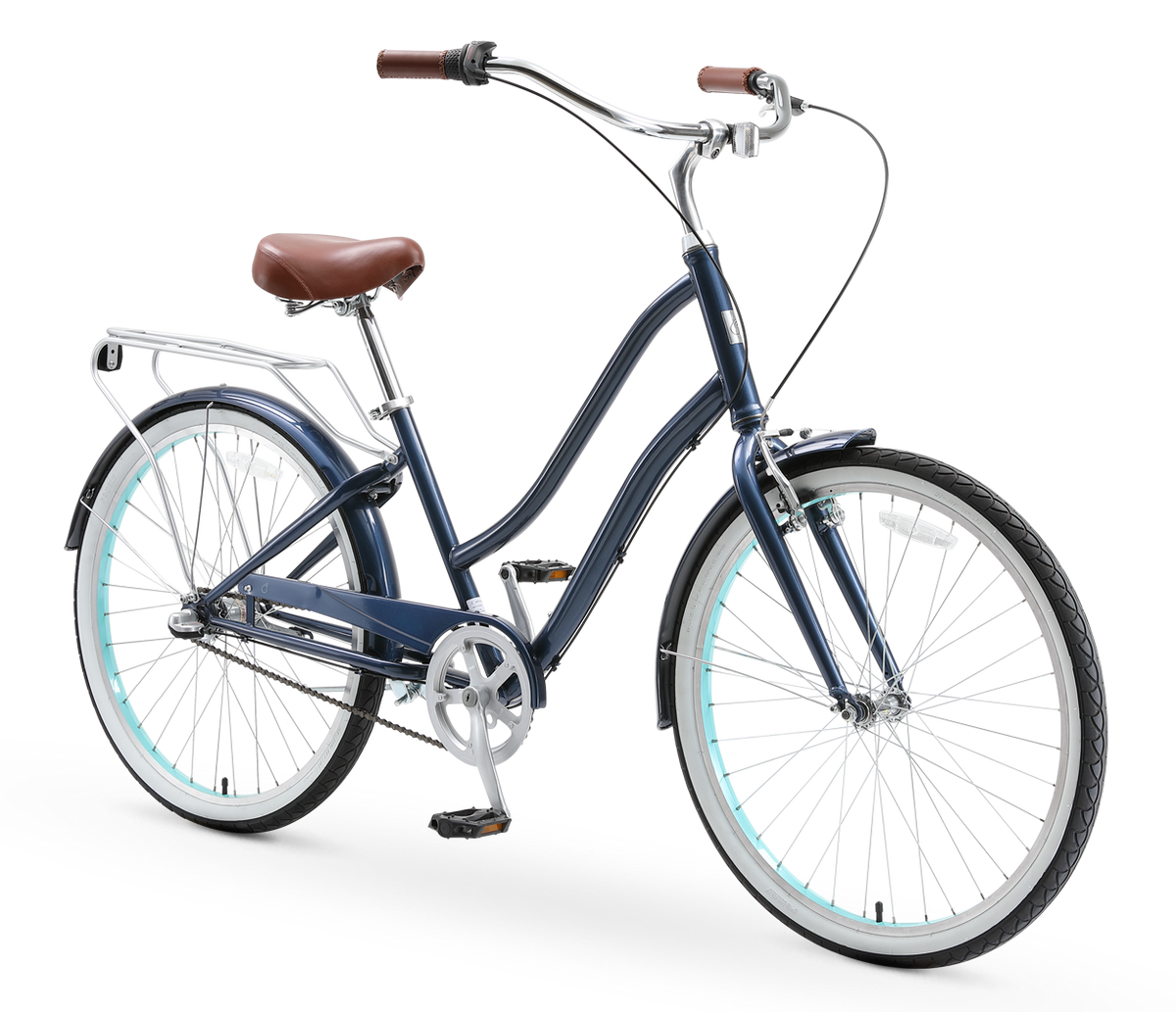 sixthreezero EVRYjourney Women's 26" 3 Speed Steel Step-Through Touring Hybrid Bicycle — product view 1