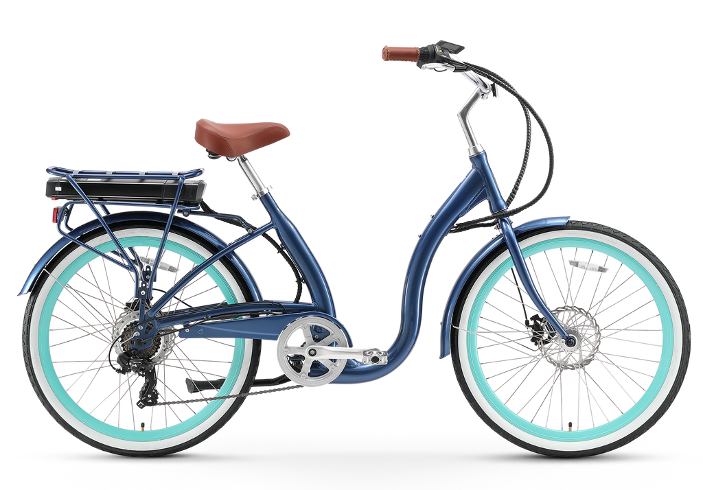 sixthreezero Simple Step-Thru 7-Speed 500W Electric Bicycle — product view 1