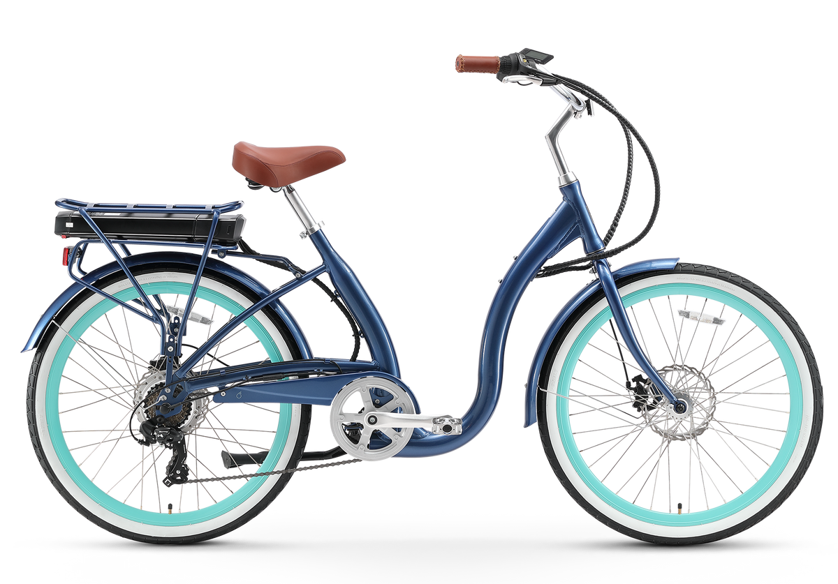 sixthreezero Simple Step-Thru 7-Speed 500W Electric Bicycle — product view 1