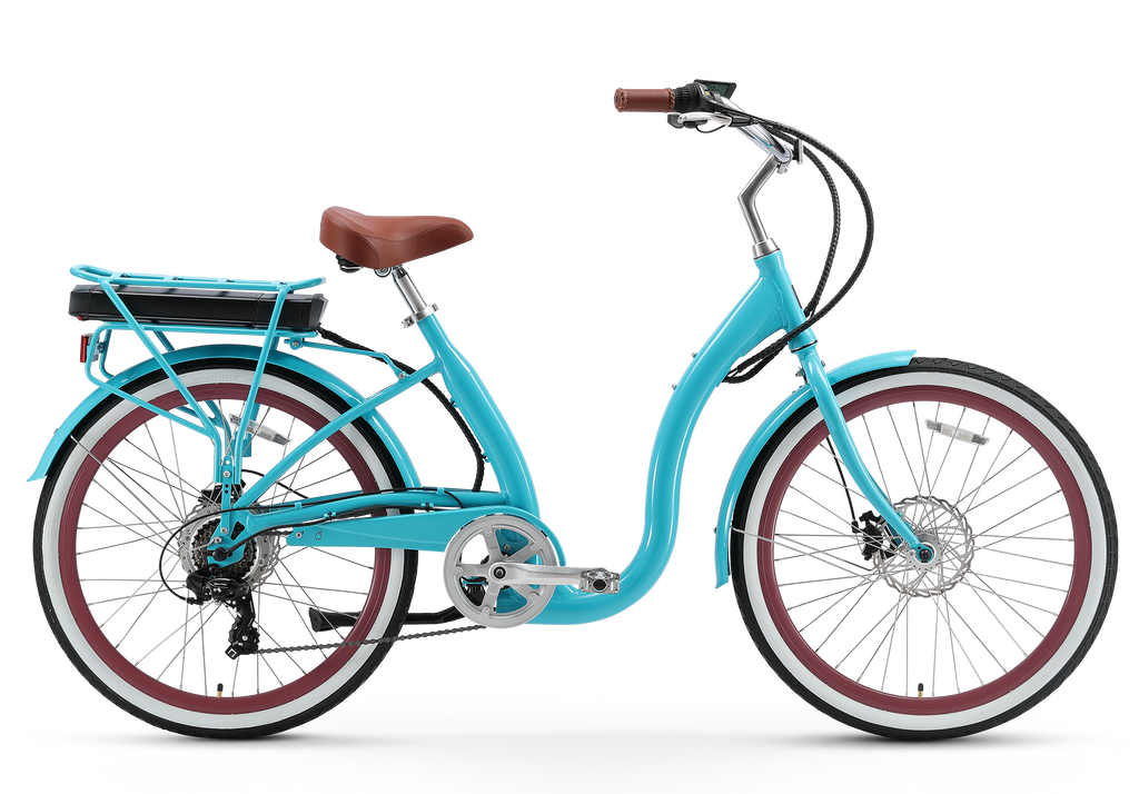 sixthreezero Simple Step-Thru 7-Speed 500W Electric Bicycle — product view 3