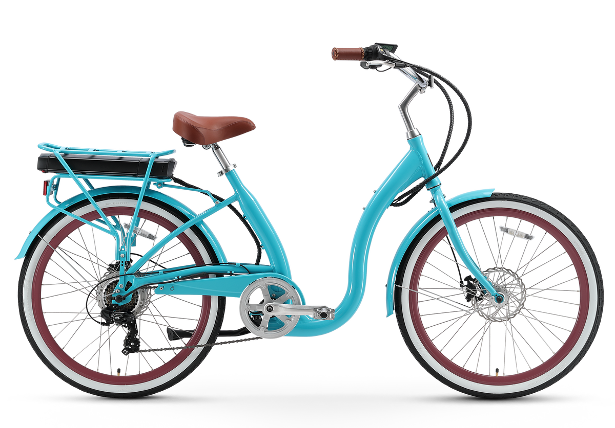sixthreezero Simple Step-Thru 7-Speed 500W Electric Bicycle — product view 3