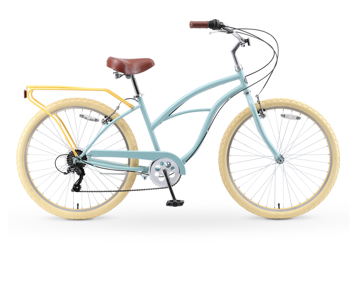 sixthreezero NEW Around the Block Women's 26" 7-Speed Beach Cruiser Bicycle — product view 1
