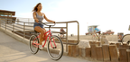 sixthreezero Around the Block Women's 24" 21 Speed Beach Cruiser Bicycle with Rear Rack — product view 96