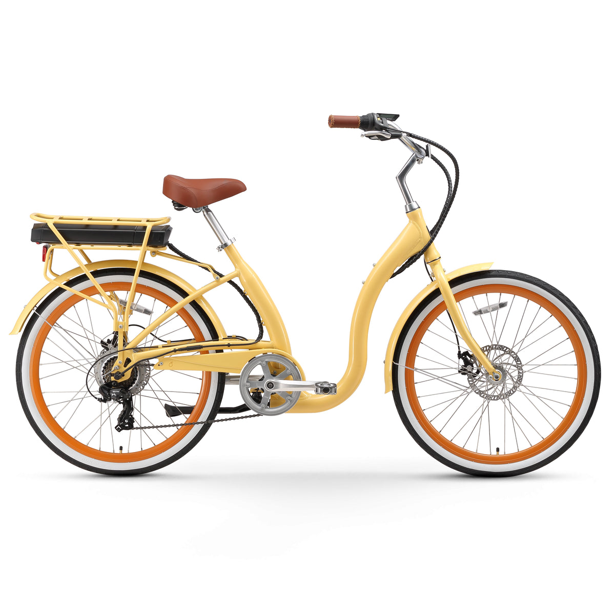 sixthreezero Simple Step-Thru 7-Speed 500W Electric Bicycle — product view 7