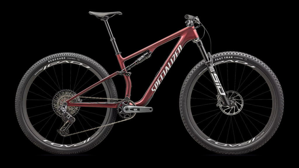 Epic 8 Expert - SRAM GX AXS, RockShox Select+ (2024) — Satin/Redsky White — side view