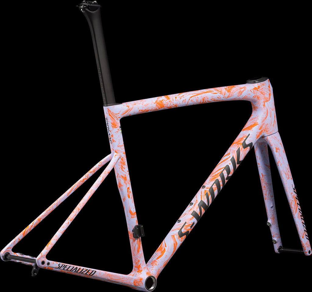 S-Works Tarmac SL8 Frameset - FACT 12r Carbon (2024) — Satin Powder Indigo / Amber Glow Strata / Obsidian — detail 30
