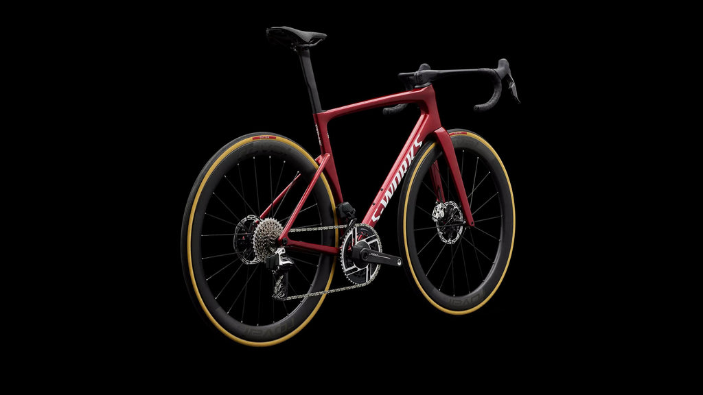 S-Works Tarmac SL9 - SRAM RED AXS (2027) — Gloss Ruby Metallic / White Silver Metallic — detail 90