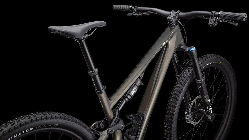 Stumpjumper 15 Expert - SRAM GX AXS, FOX Performance Elite (2025) — Gloss Gunmetal / White Mountains — detail 40
