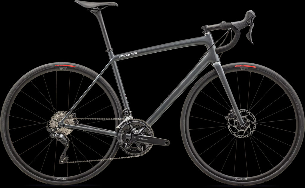 Aethos Sport - Shimano 105 (2024) — Gloss Fog Tint Carbon Dune White — side view