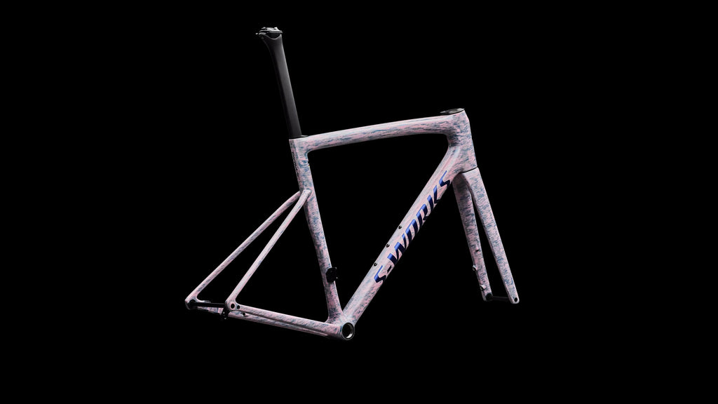 S-Works Tarmac SL8 Frameset - FACT 12r Carbon (2026) — Gloss Dolomite Metallic / Directional Brush / Blue Majesty Metallic — detail 60